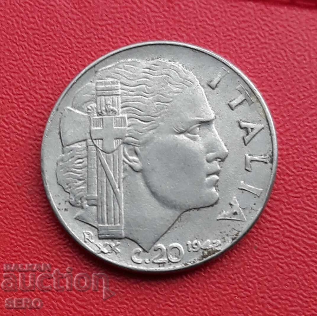 Italy - 20 Centesimi 1942. XX