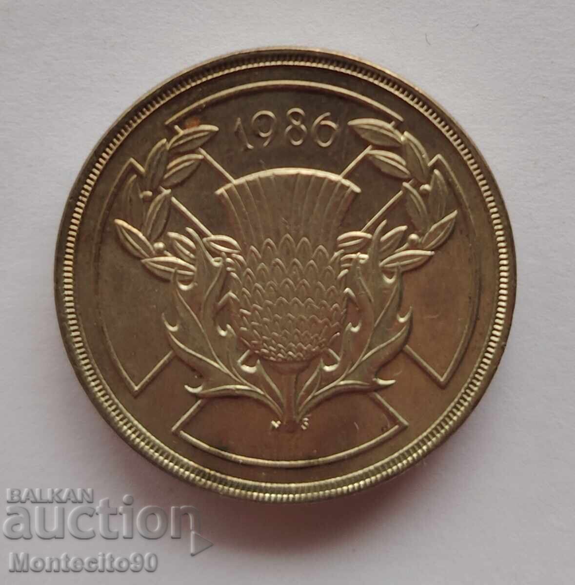 2 Pounds Great Britain 1986 XIII Commonwealth Games