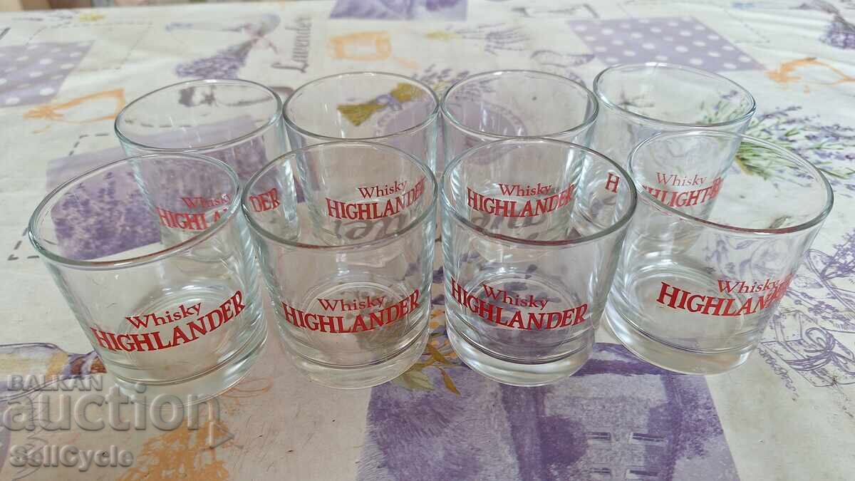 ✅8 ΤΕΜ. ΓΥΑΛΙΝΑ ΠΟΤΗΡΙΑ ΓΙΑ ΟΥΙΣΚΙ - HIGHLANDER❗