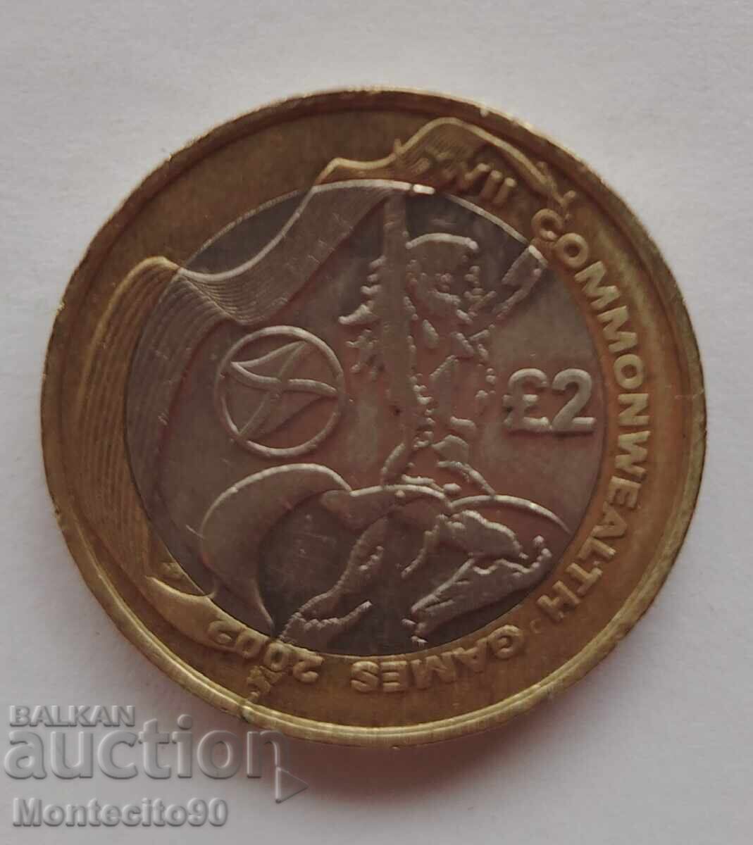 2 λίρες 2002 XVII Αγώνες της Βρετανικής Κοινοπολιτείας 2 λίρες 2002 XVII Αγώνες της Βρετανικής Κοινοπολιτείας