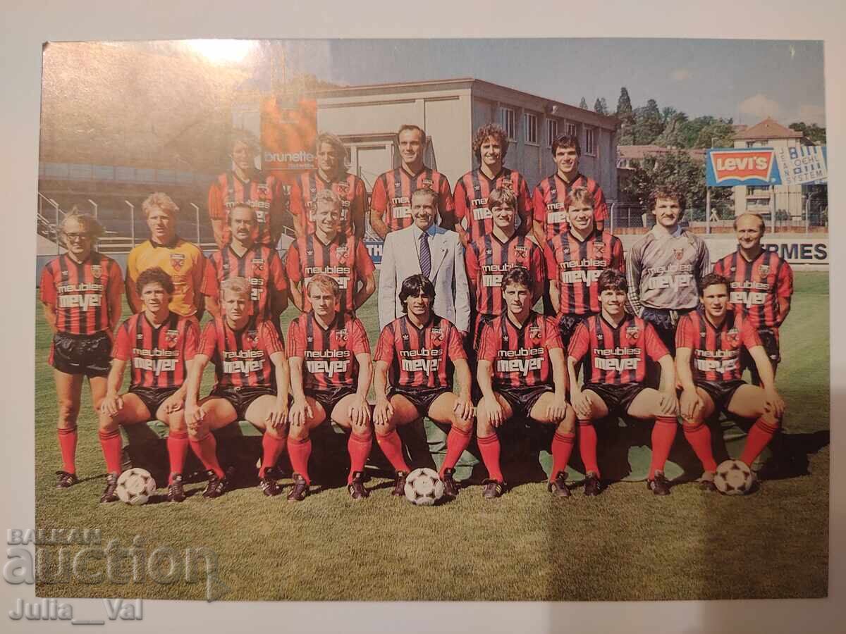 Football - Neuchâtel Xamax - Switzerland 1985/86 - Card