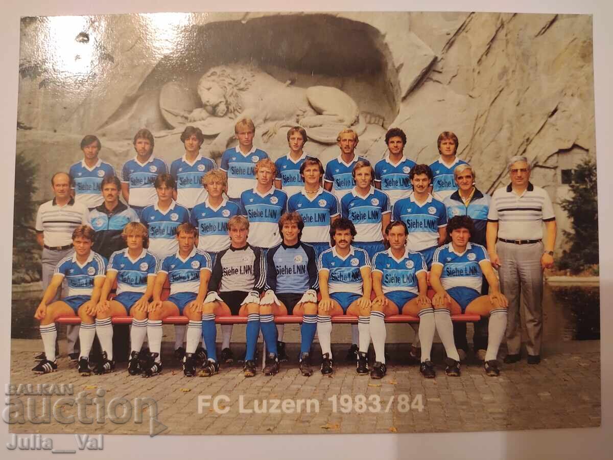 Автографи от ФК Люцерн - Швейцария 1983/84г. - на гърба Автографи от ФК Люцерн - Швейцария 1983/84г. - на гърба