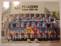 Autografe de la FC Lucerna - Elveția 1985/86 - pe verso