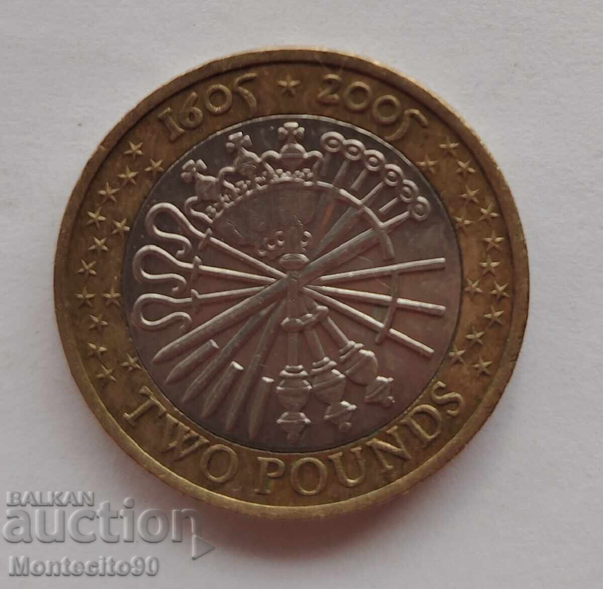 2 паунда Великобритания - 400 години от "Барутния заговор" 2 паунда Великобритания - 400 години от "Барутния заговор"