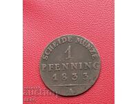 Germany - Prussia - 1 Pfennig 1833 A