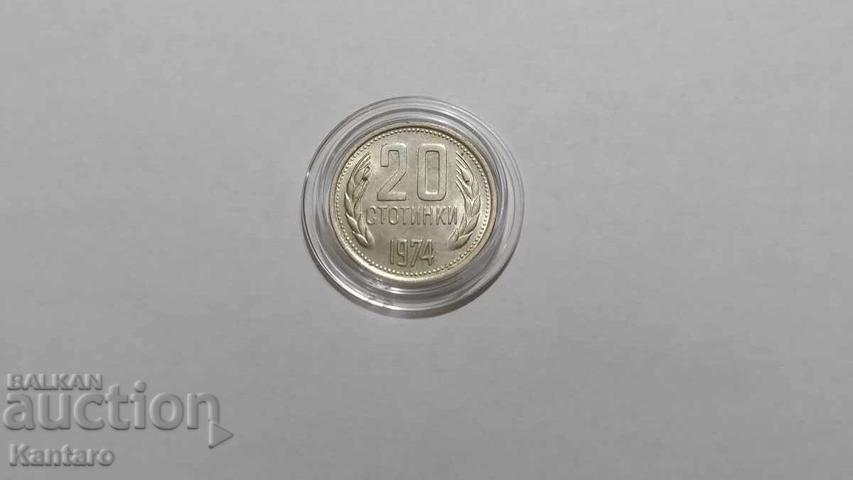 Auction  Coin - BULGARIA - 20 stotinki - 1974 - UNC - 1