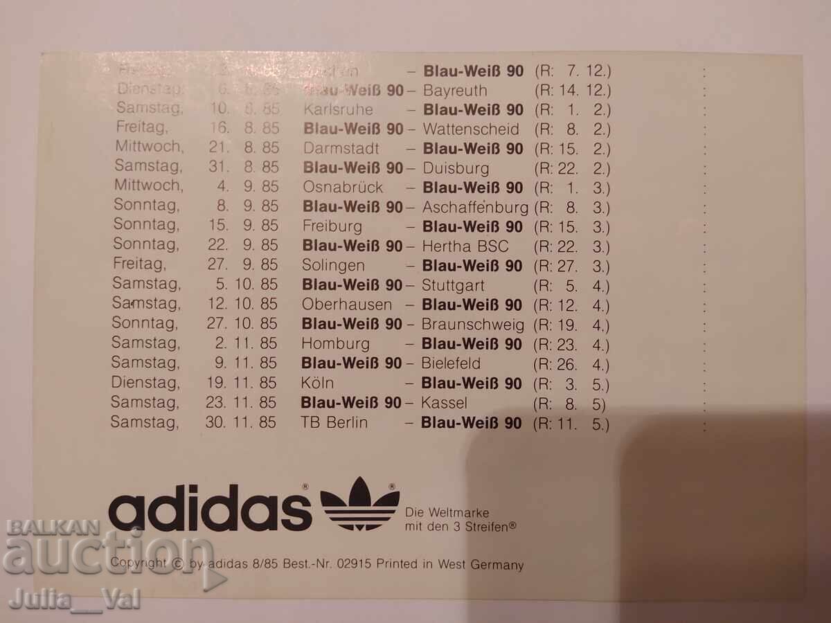 Fotbal - FC Blau Weiß - Germania - carte poștală cu preț 0.11 BGN | € 0.06 Fotbal - FC Blau Weiß - Germania - carte poștală cu preț 0.11 BGN | € 0.06