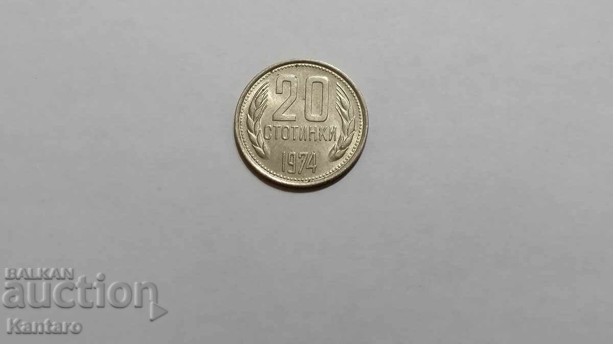 Auction  Coin - BULGARIA - 20 Stotinki - 1974 - UNC - 2