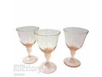 Pahare retro roz din sticlă Arcoroc Luminarc Rosaline