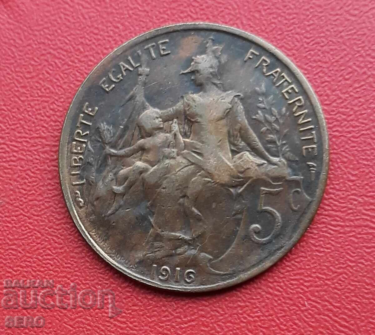 France-5 cents 1916