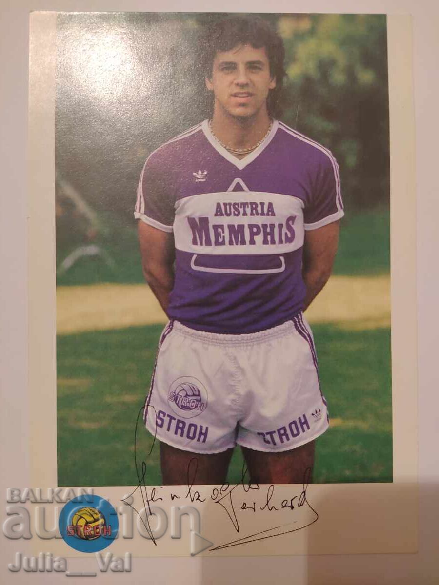 Football - FK Austria - Vienna - Autograph of Gerhard Steinkogler Football - FK Austria - Vienna - Autograph of Gerhard Steinkogler
