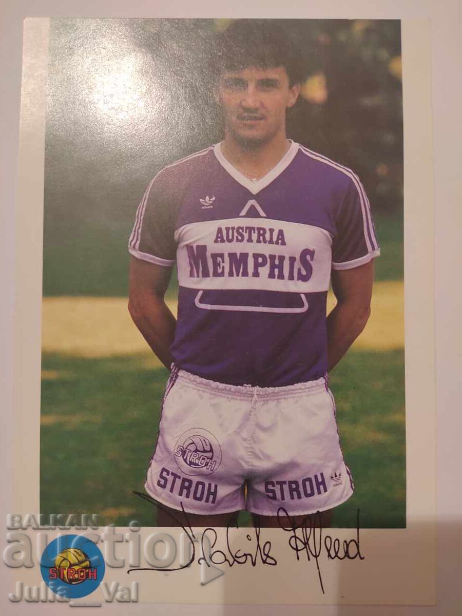 Футбол - ФК Аустрия - Виена - автограф от Алфред Драбиц Футбол - ФК Аустрия - Виена - автограф от Алфред Драбиц