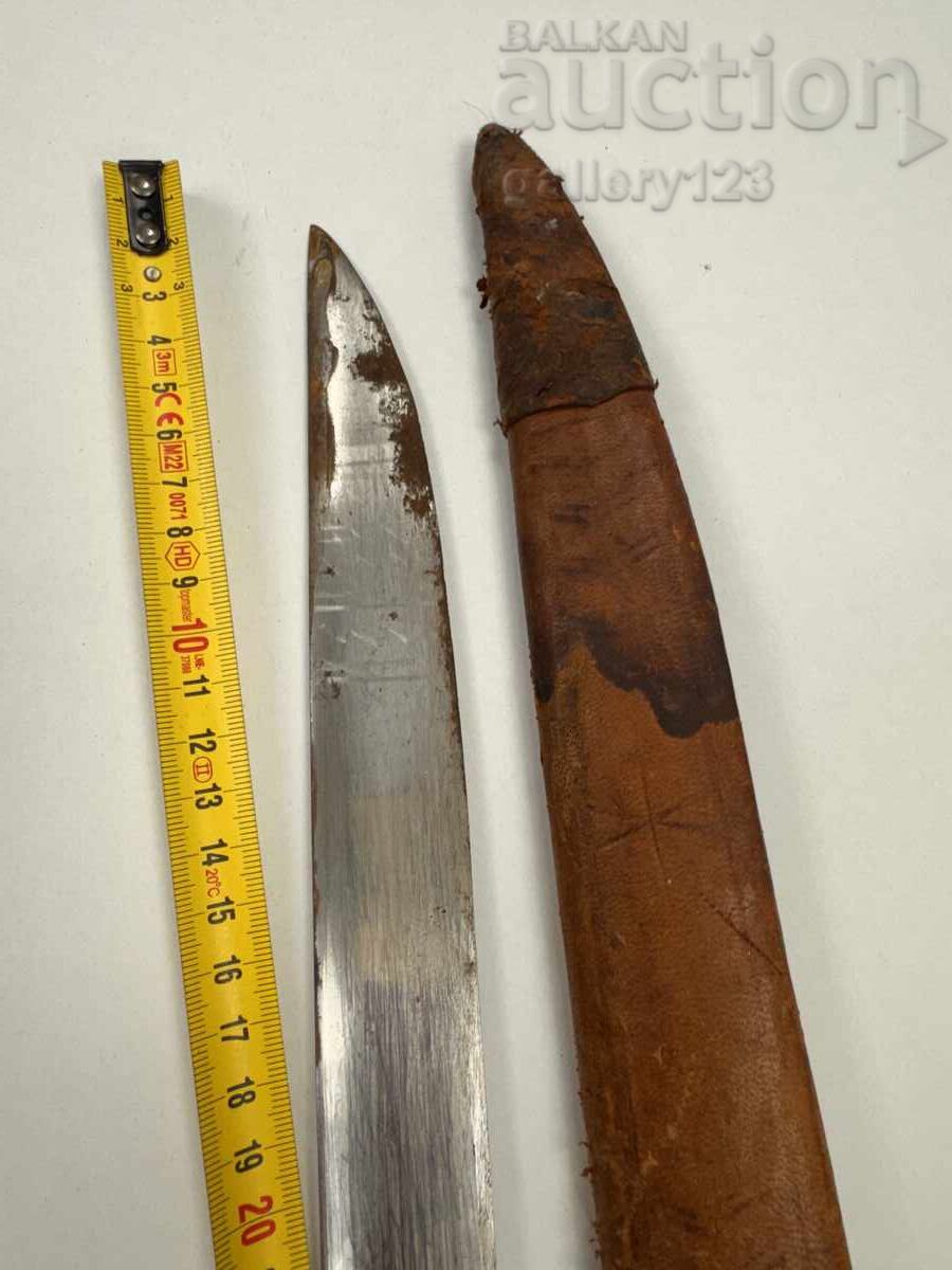 Yatagan knife with leather, silver, niello, engravings - 13 Yatagan knife with leather, silver, niello, engravings - 13