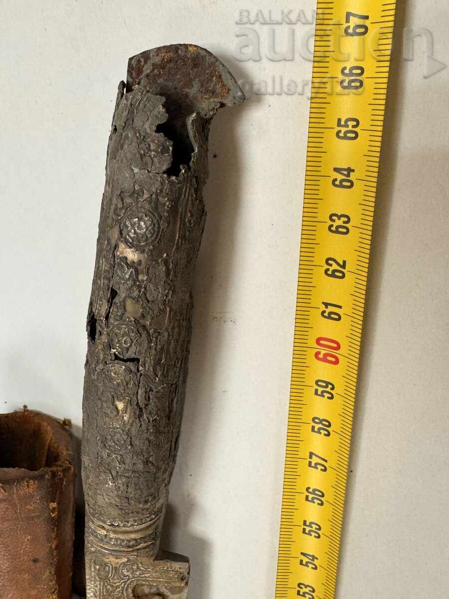 Delivery of Yatagan knife with leather, silver, niello, engravings Delivery of Yatagan knife with leather, silver, niello, engravings