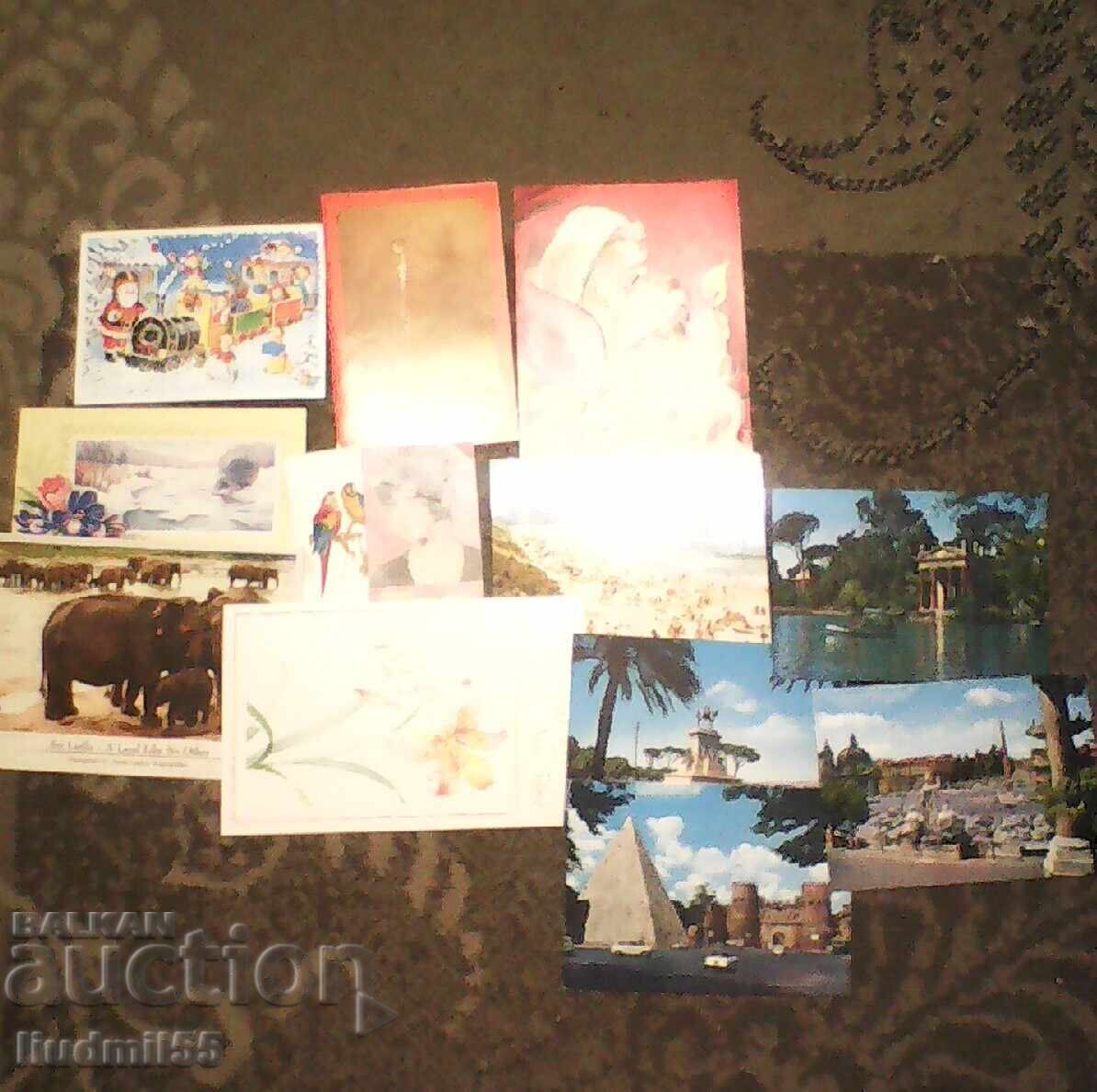 ЛОТ СТАРИ КАРТИЧКИ И КАЛЕНДАРЧЕТА