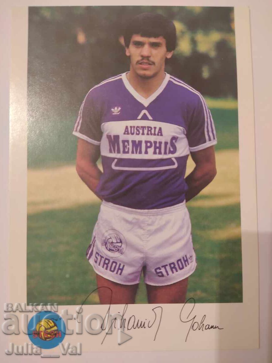 Футбол - ФК Аустрия - Виена - автограф от Йохан Диханич Футбол - ФК Аустрия - Виена - автограф от Йохан Диханич