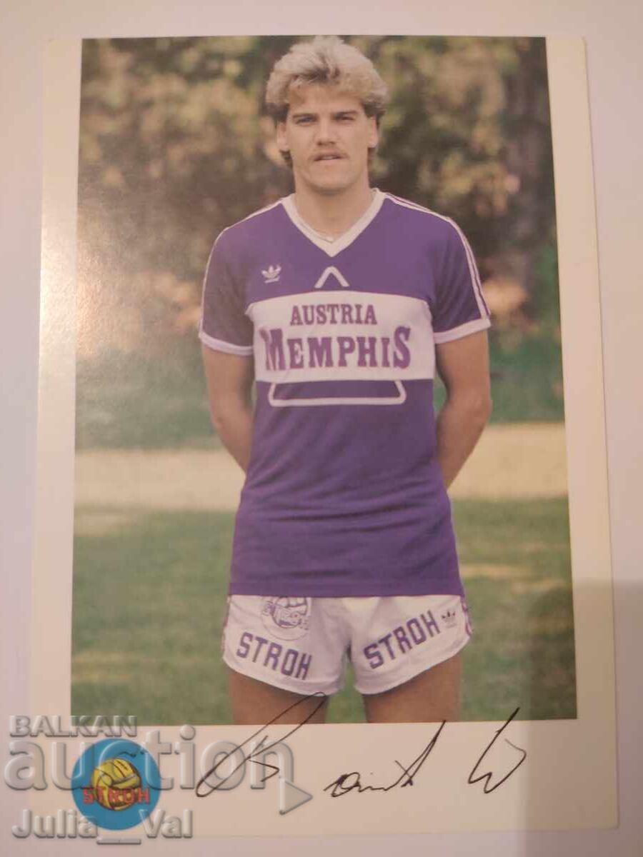 Fotbal - FK Austria Viena - autograf de la Ernst Baumeister Fotbal - FK Austria Viena - autograf de la Ernst Baumeister