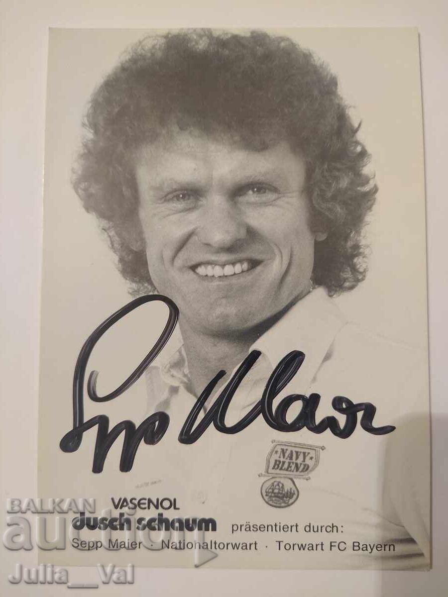 Soccer Ball - Autograph from Sepp Maier - Bayern Munich