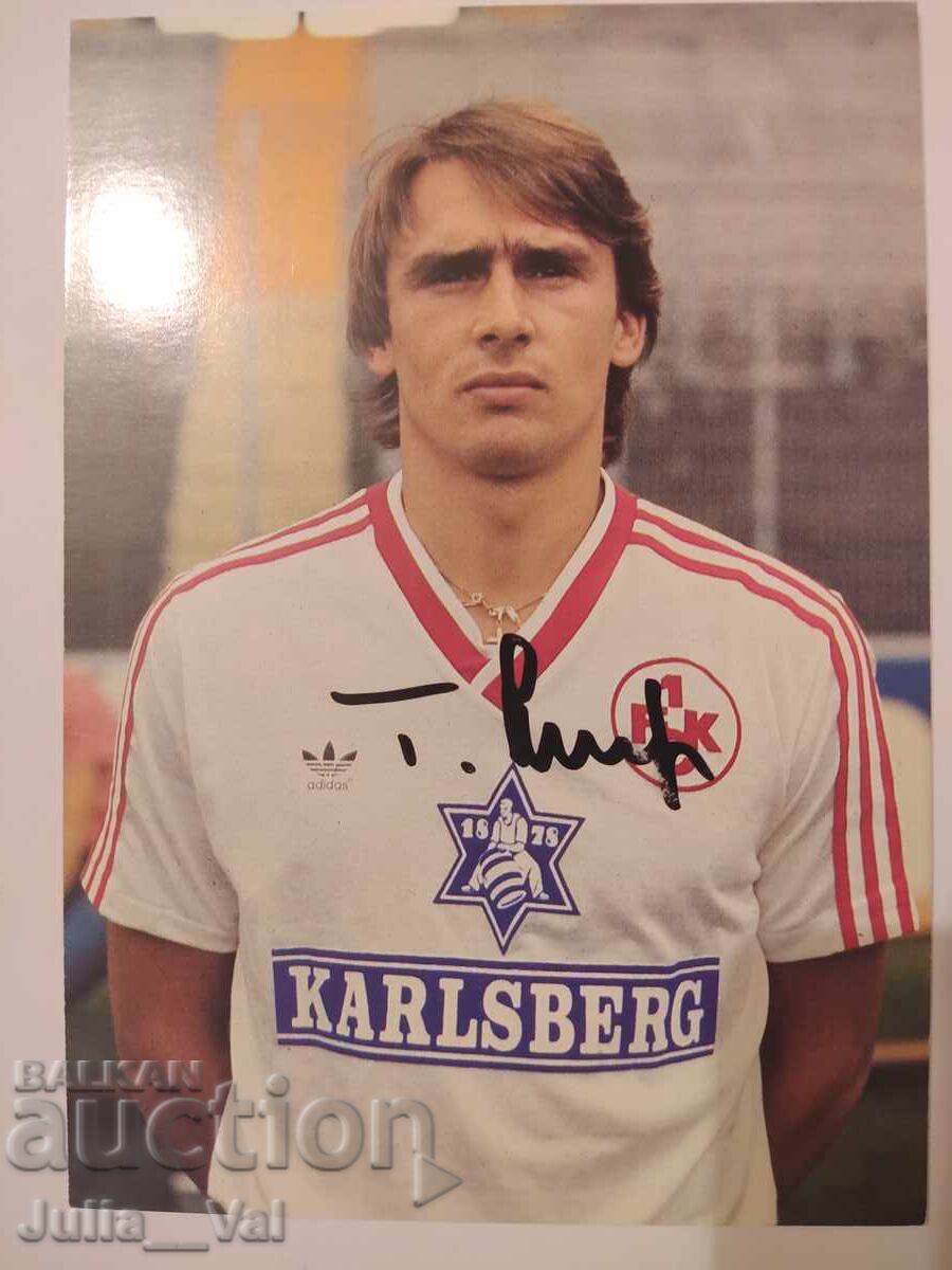 Fotbal - autograf de la Thomas Allofs - Kaiserslautern - Germania Fotbal - autograf de la Thomas Allofs - Kaiserslautern - Germania