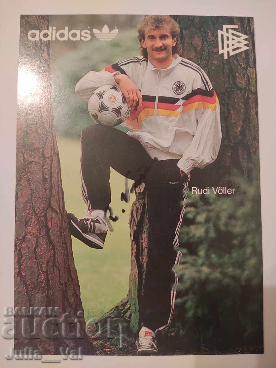Football - Autograph of Rudi Völler - Kaiser - Germany Football - Autograph of Rudi Völler - Kaiser - Germany