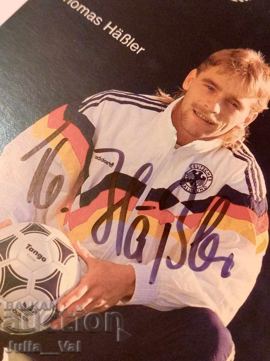 Auction Football - Autograph from Thomas Häßler - Germany Auction Football - Autograph from Thomas Häßler - Germany