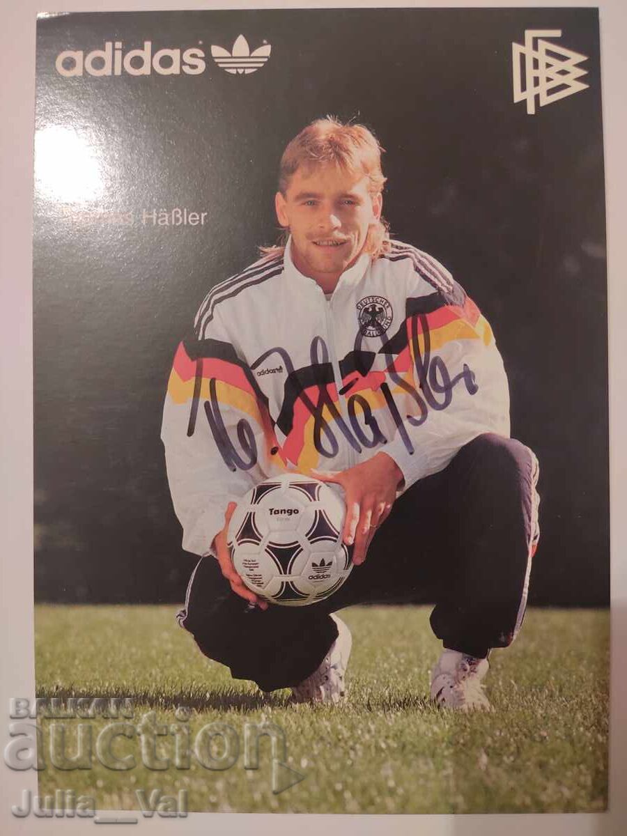 Football - Autograph from Thomas Häßler - Germany Football - Autograph from Thomas Häßler - Germany