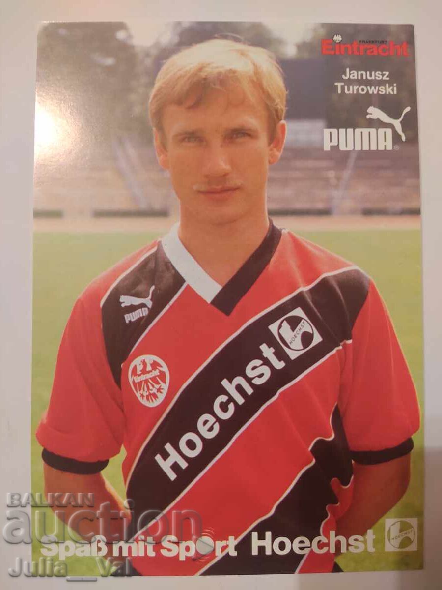 Football - Janusz Turowski - Eintracht Frankfurt - Card Football - Janusz Turowski - Eintracht Frankfurt - Card