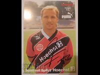 Fotbal - autograf de la Holger Friz - Eintracht Frankfurt