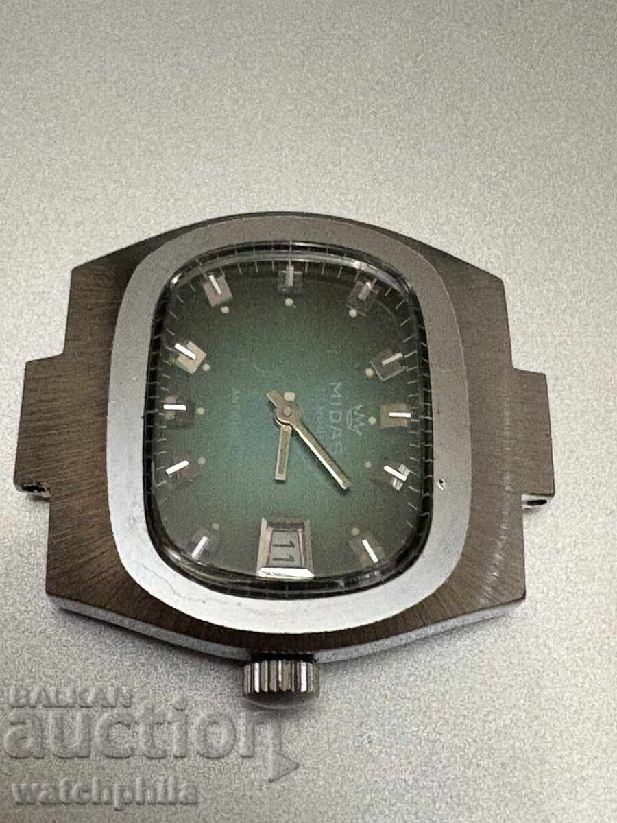 Auction  Midas Swiss men's watch. UNC excellent condition