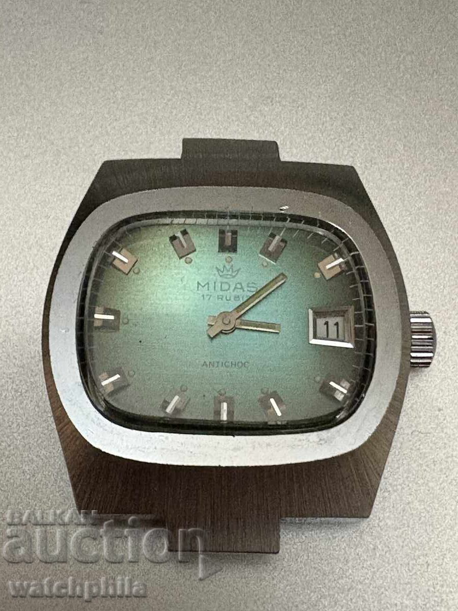 Midas Swiss men's watch. UNC excellent condition