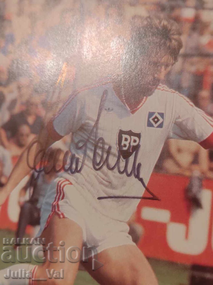 Football - Autograph of Manfred Kaltz - Hamburger with price 1.74 BGN | € 0.89 Football - Autograph of Manfred Kaltz - Hamburger with price 1.74 BGN | € 0.89