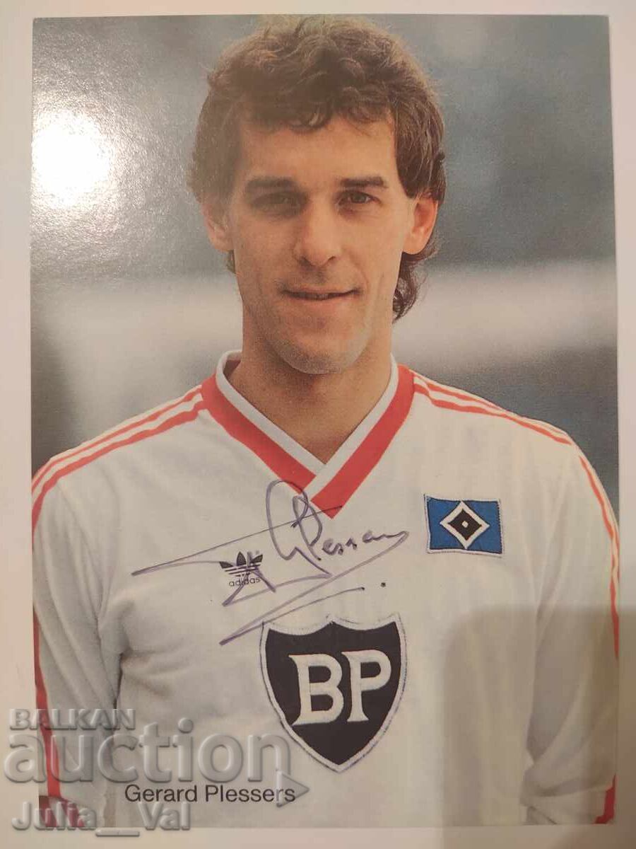 Football - Autograph from Gerard Plessers - Hamburger Football - Autograph from Gerard Plessers - Hamburger