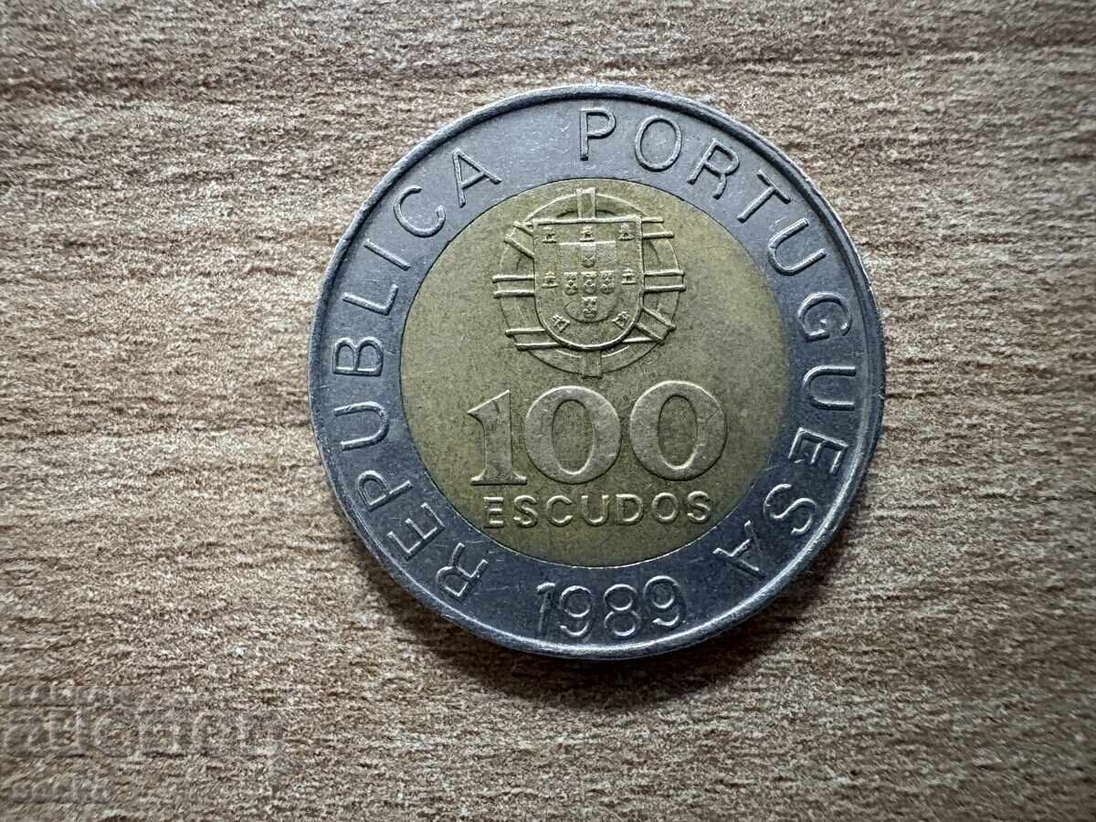 Португалия - 100 ескудо (1989)