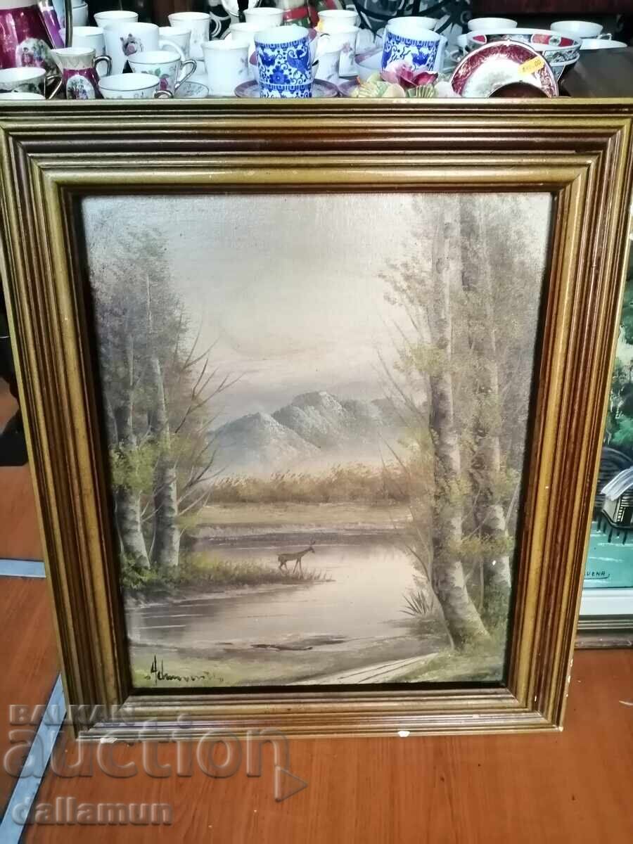 стара рисувана картина Пейзаж - 5 стара рисувана картина Пейзаж - 5