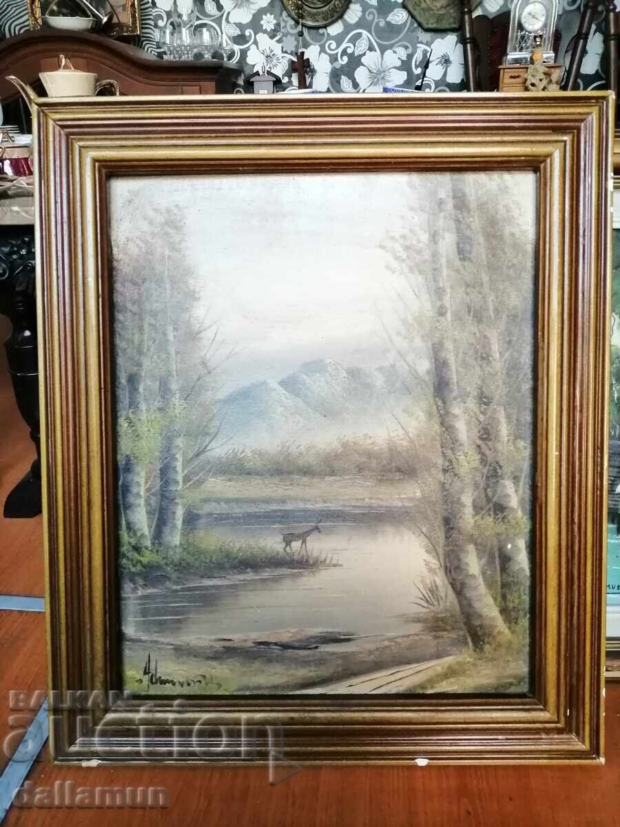 стара рисувана картина Пейзаж - 6 стара рисувана картина Пейзаж - 6