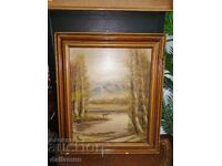 Παλιό ζωγραφισμένο πίνακα Τοπίο