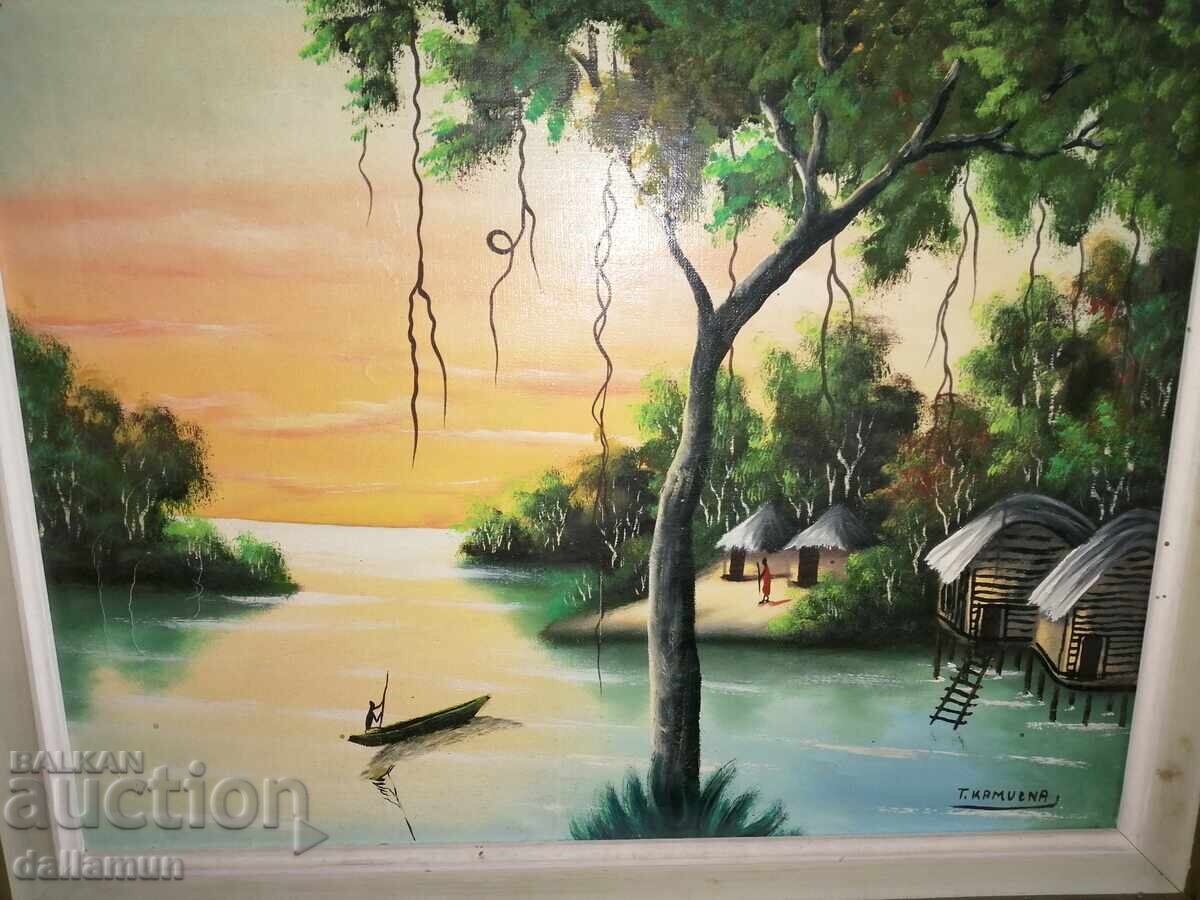 стара рисувана картина Пейзаж с подпис с цена 120.00 лв. | € 61.36 стара рисувана картина Пейзаж с подпис с цена 120.00 лв. | € 61.36