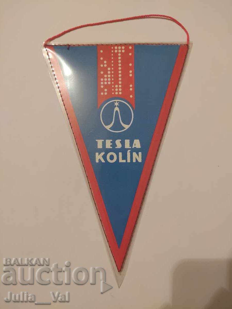 Football - FK Tesla Kolin - old pennant with price 0.01 BGN | € 0.01 Football - FK Tesla Kolin - old pennant with price 0.01 BGN | € 0.01