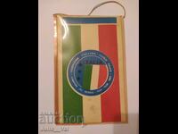 Fotbal - Italia 1990 echipa națională - steag vechi + autocolant