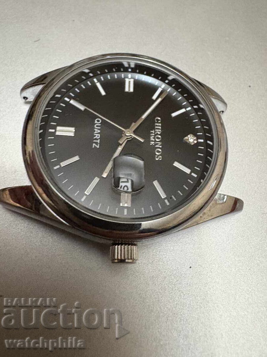 Delivery of Chronos Quartz Men's Watch with Diamond. Working