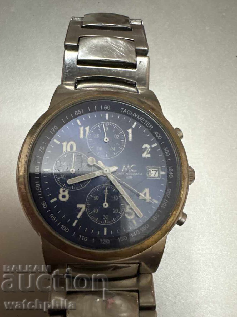 MC chronograph Quartz men's watch. Works with price 10.11 BGN | € 5.17 MC chronograph Quartz men's watch. Works with price 10.11 BGN | € 5.17