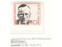 1972. Δυτική Γερμανία. 20η επέτειος από τον θάνατο του πολιτικού Κουρτ Σουμάχερ