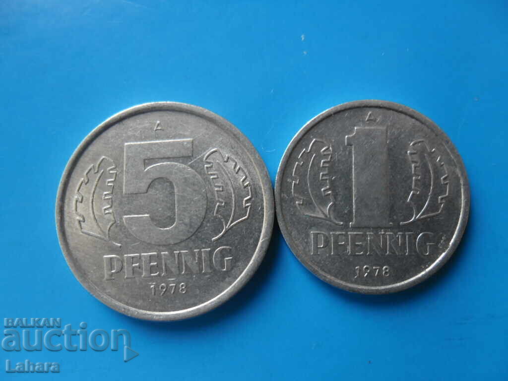 1, 5 Pfennig 1978 GDR, Germany 1, 5 Pfennig 1978 GDR, Germany