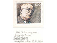 1989. Δ.Γ.Γ. 100 χρόνια από τη γέννηση του Ρίενχολντ Μάιερ, πολιτικού