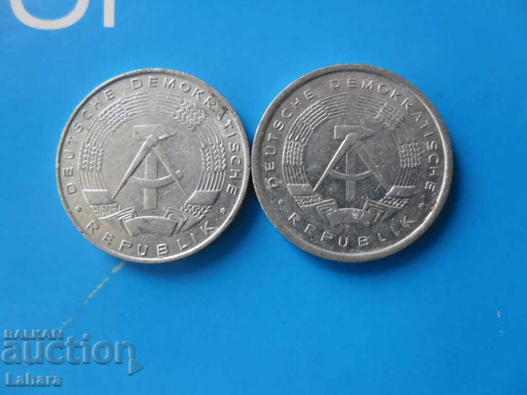 1 Pfennig 1975, 1977 g. RDG, Germania cu preț 0.50 BGN | € 0.26