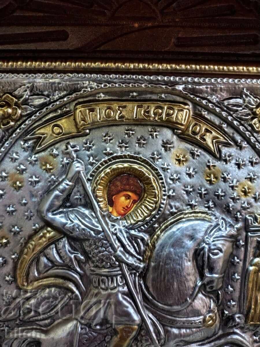 Παλιά Ασημένια Εικόνα του Αγίου Γεωργίου - 5