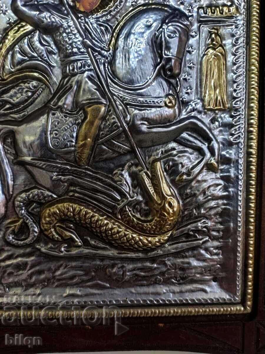 Παλιά Ασημένια Εικόνα του Αγίου Γεωργίου - 6