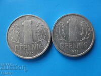 1 πφένιγκ 1980, 1981 g. ΓΔΡ, Γερμανία