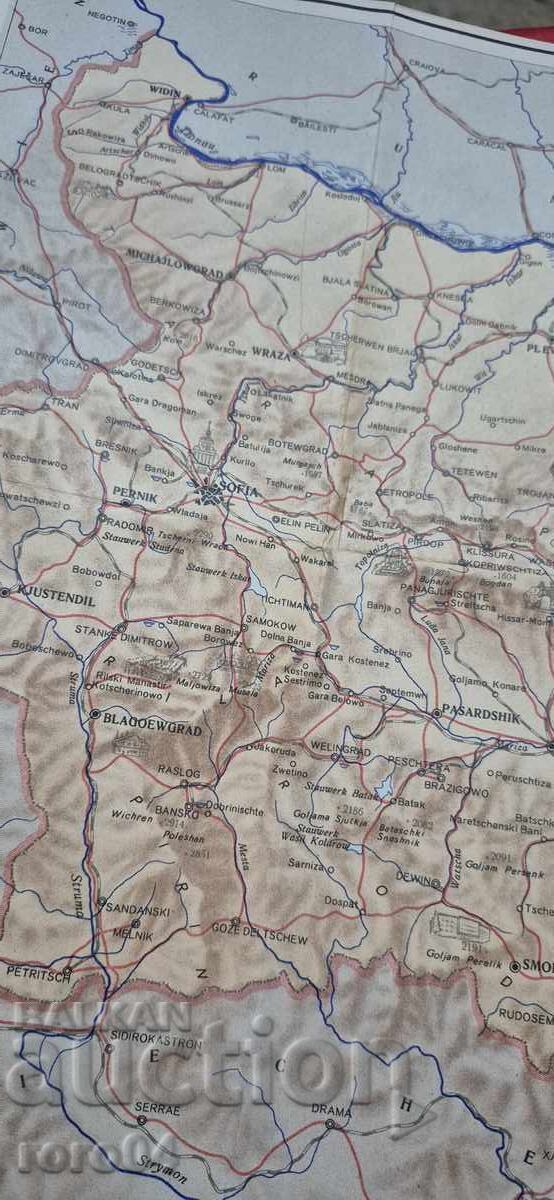 Old German Map of Bulgaria - 6