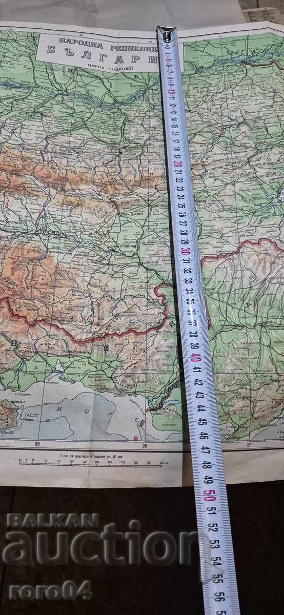 MAP - PEOPLE'S REPUBLIC OF BULGARIA - 7